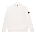 Stone Island Cotton Half-Zip Mock Neck Sweatshirt with Left Sleeve Compass Badge