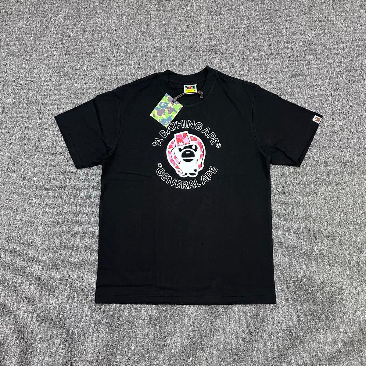 BAPE SS26 General Ape T-Shirt — White / Black