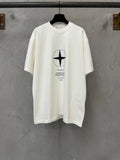 Stone Island Compass Graphic Print Crew Neck T-Shirt with Oversized Star and Brand Narrative