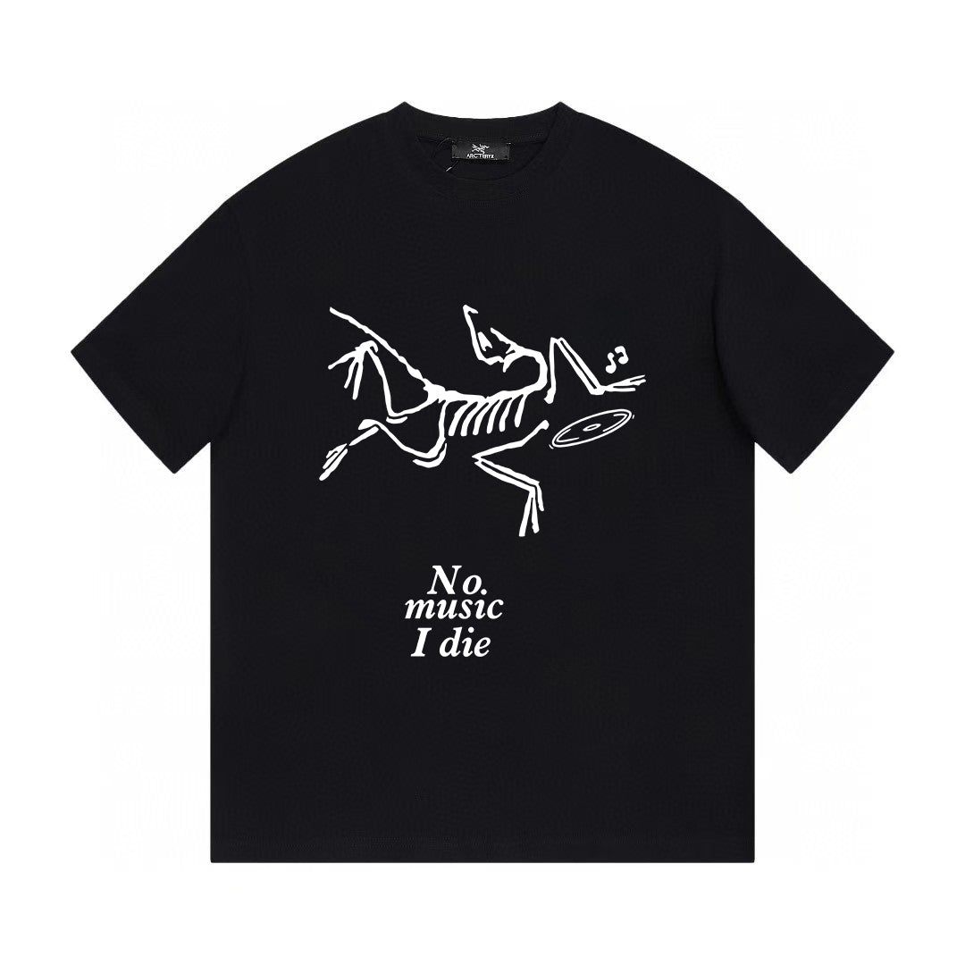 Arc'teryx "No Music I Die" Bird Skeleton Graphic Short‑Sleeve T‑Shirt Unisex