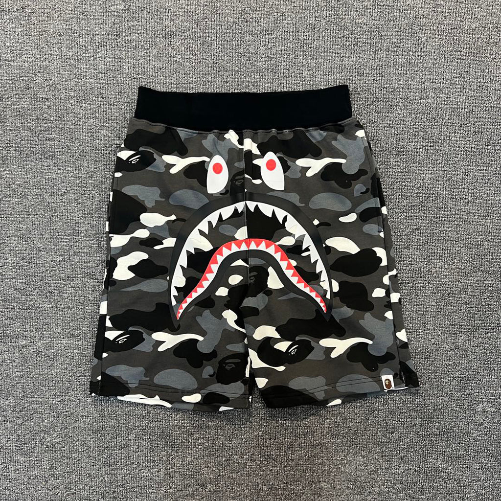 BAPE Glow-in-the-Dark City Camo Shark Shorts