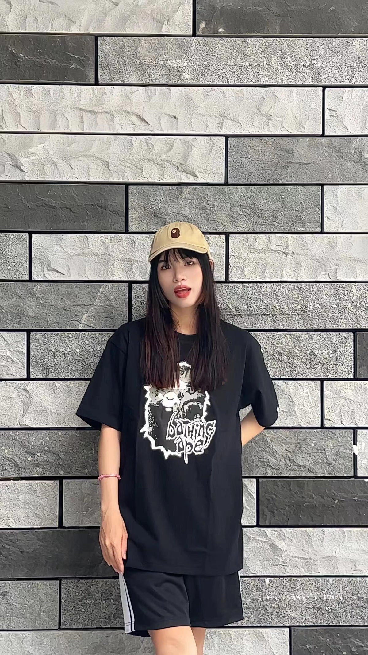 BAPE Mad Ape Head Thorn Crown Heavy Metal Tee Oversized Unisex T-Shirt