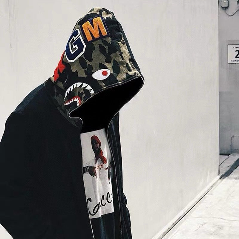 BAPE Original Woodland Camo Shark Full-Zip Hoodie
