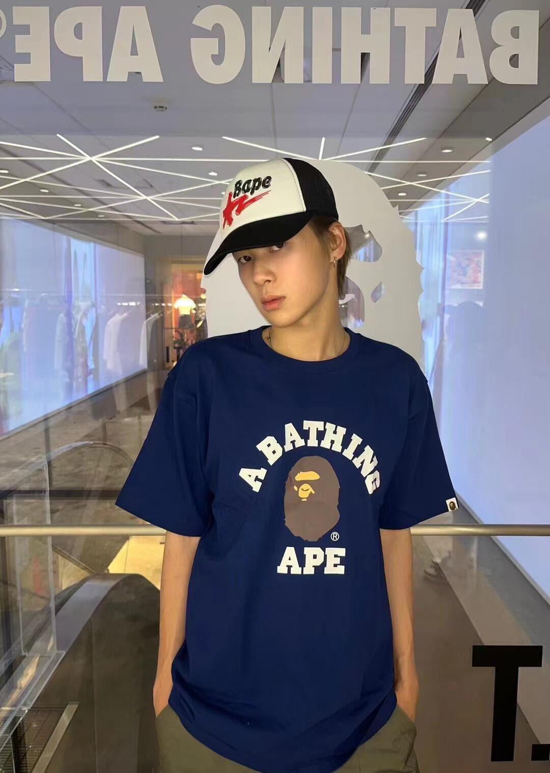 BAPE SS25 Classic College Tee "A Bathing Ape" Arch Logo Oversized Heavyweight Unisex T-Shirt