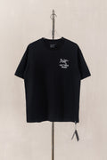 Arc'teryx Understated Burgundy Text‑Logo White Crew‑Neck Basic Tee