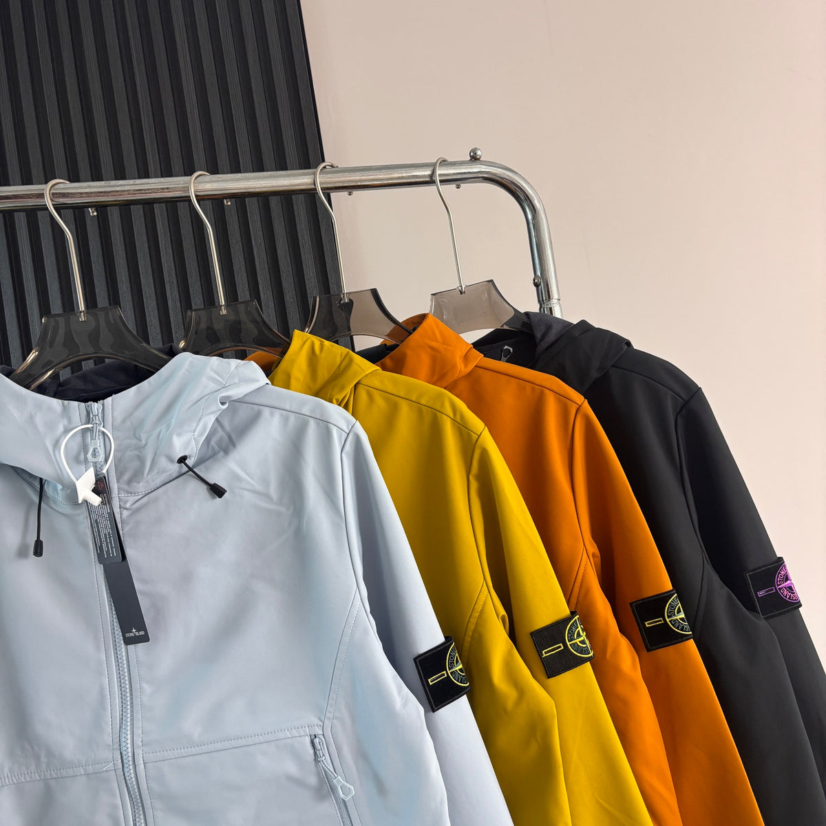 Stone Island Softshell Three-Protection Hooded Jacket with Compass Badge