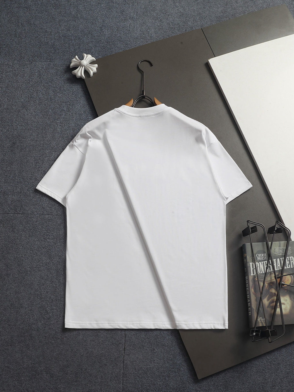 MARNI Floral Inlay Logo Crew Neck Short‑Sleeve T‑Shirt