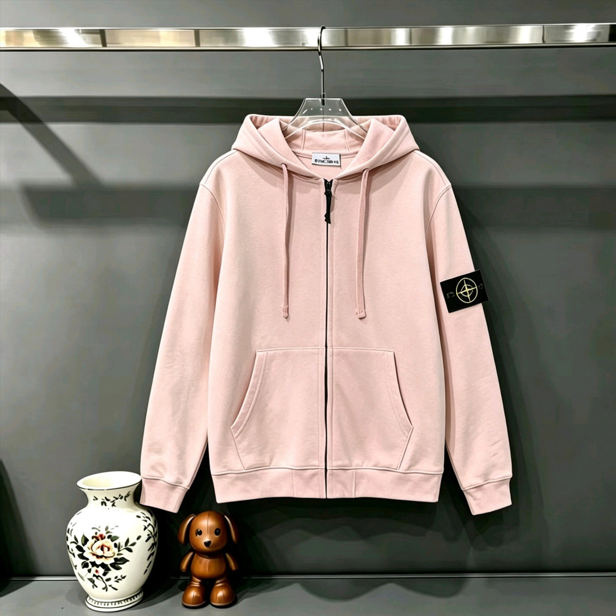Stone Island Classic Compass Badge Full-Zip Hoodie Sweatshirt - 11 Colors