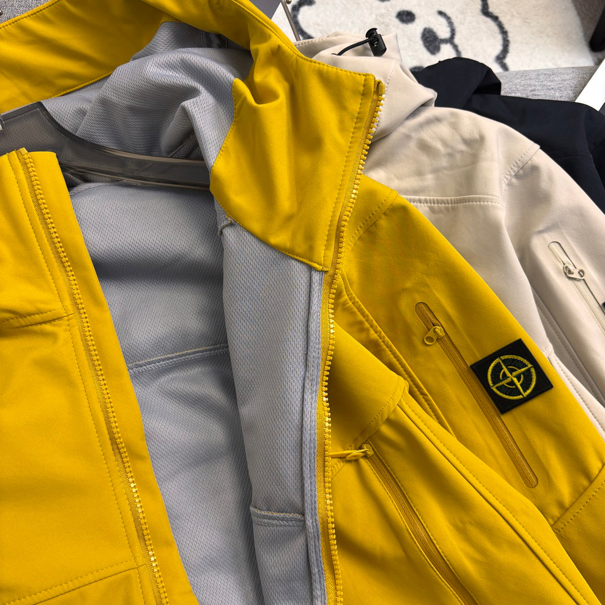 Stone Island Softshell Three-Protection Hooded Jacket with Compass Badge