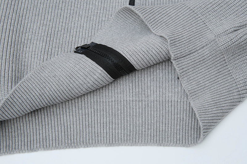 Stone Island Full-Zip Mock Neck Fine Rib Knit Jacket