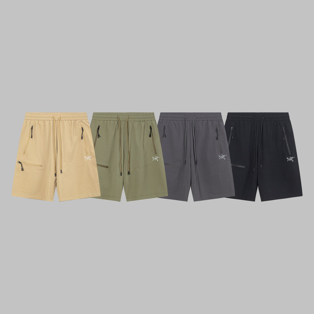 Arc'teryx Multi‑Zipper Pocket Drawstring Functional Outdoor Shorts