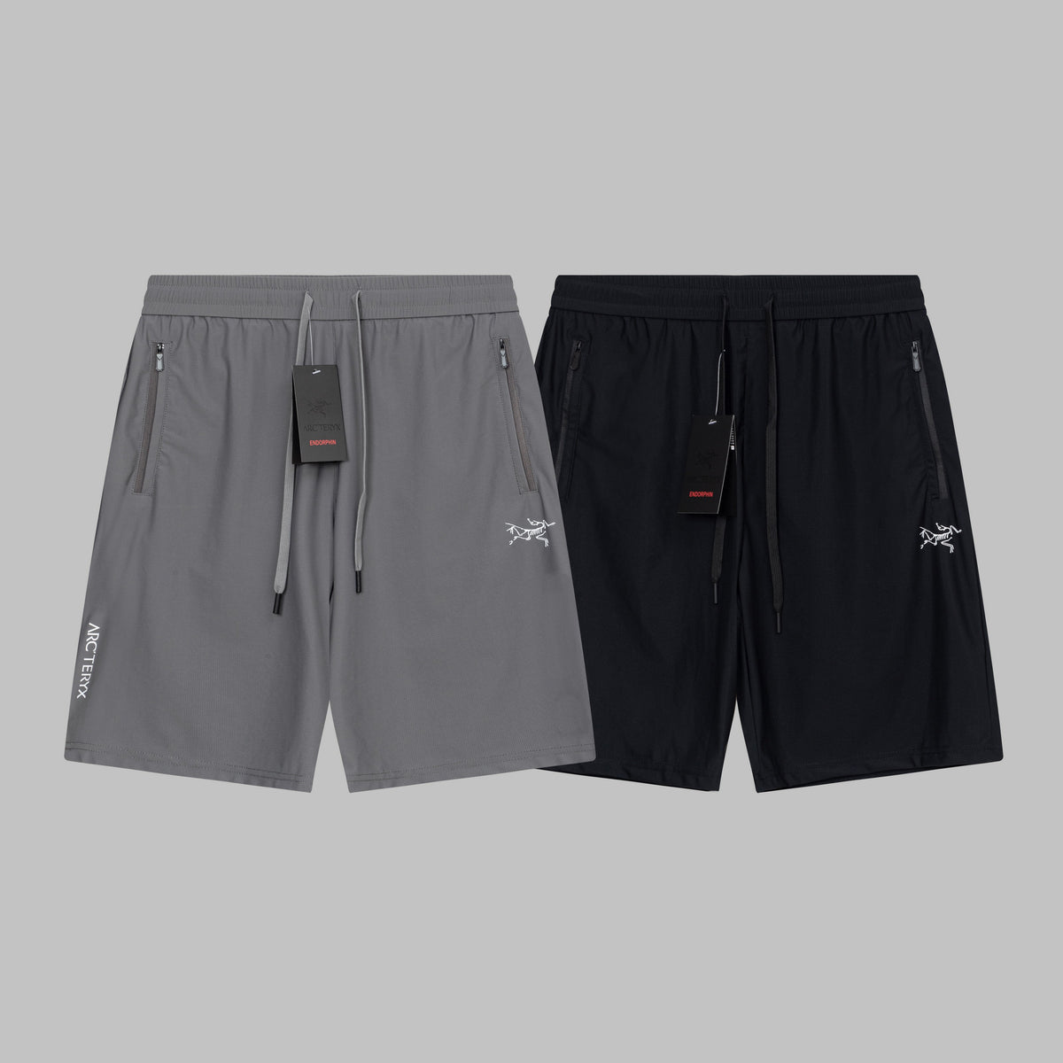 Arc'teryx Side Letter Logo Zipper Pocket Drawstring Outdoor Shorts