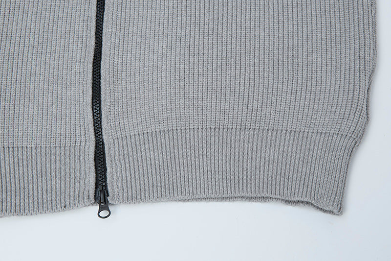 Stone Island Full-Zip Mock Neck Fine Rib Knit Jacket