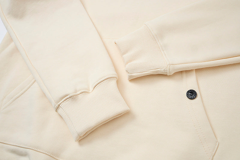 Stone Island Compass Badge Snap-Detail Pullover Hoodie Sweatshirt