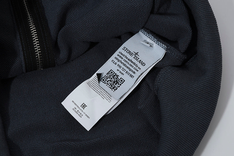 Stone Island Compass Badge Triple-Zip Full-Zip Hoodie Sweatshirt
