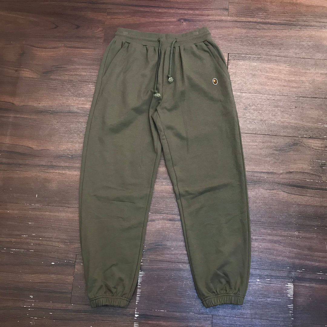 BAPE One Point Ape Head Sweatpants - Gray / Green / Black