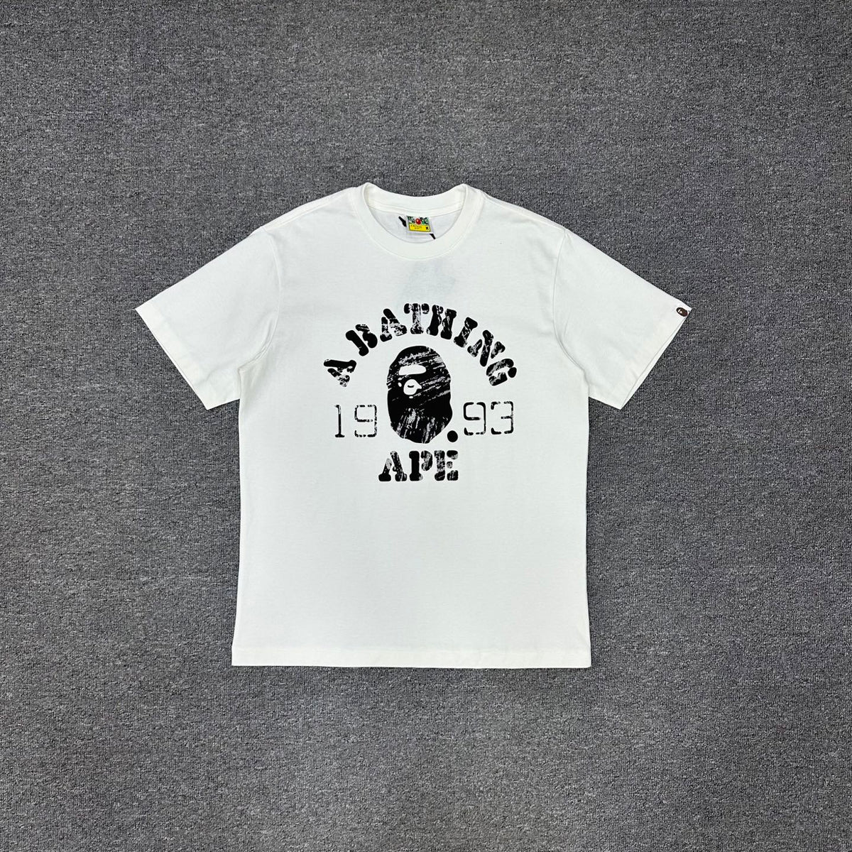 BAPE SS25 "A Bathing Ape" 1993 Distressed Varsity Ape Head Oversized Heavyweight Unisex T-Shirt