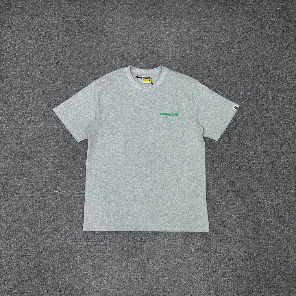 BAPE SS25 "A Bathing Ape" Watermark Script Logo Left Chest Oversized Heavyweight Unisex T-Shirt