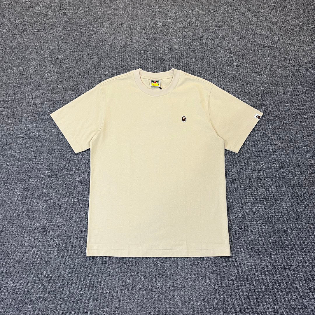 BAPE SS25 Small Ape Head Embroidered Badge Minimalist Oversized Heavyweight Unisex T-Shirt