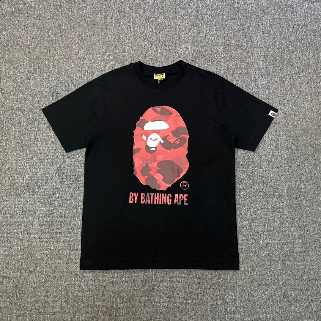 BAPE SS25 "By Bathing Ape" Camo-Fill Large Ape Head Oversized Heavyweight Unisex T-Shirt