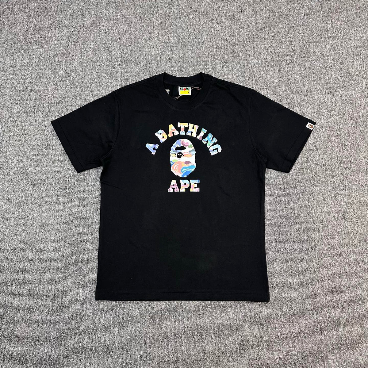 BAPE Art Camo Fluid Gradient College Ape Head Oversized Heavyweight Unisex T-Shirt