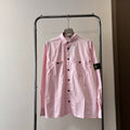 Stone Island Technical Cotton Overshirt with Snap Buttons and Compass Badge