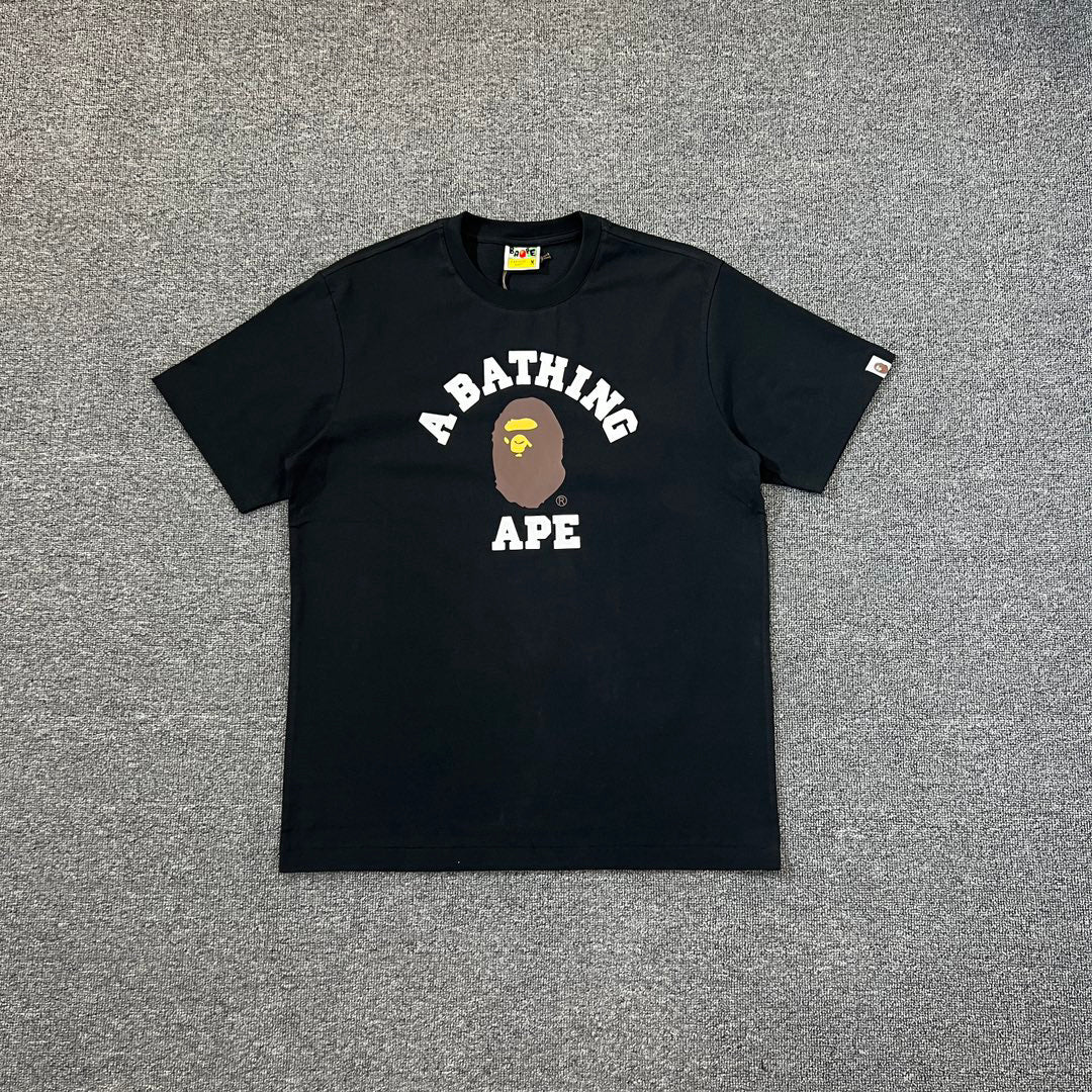 BAPE SS25 Classic College Tee "A Bathing Ape" Arch Logo Oversized Heavyweight Unisex T-Shirt