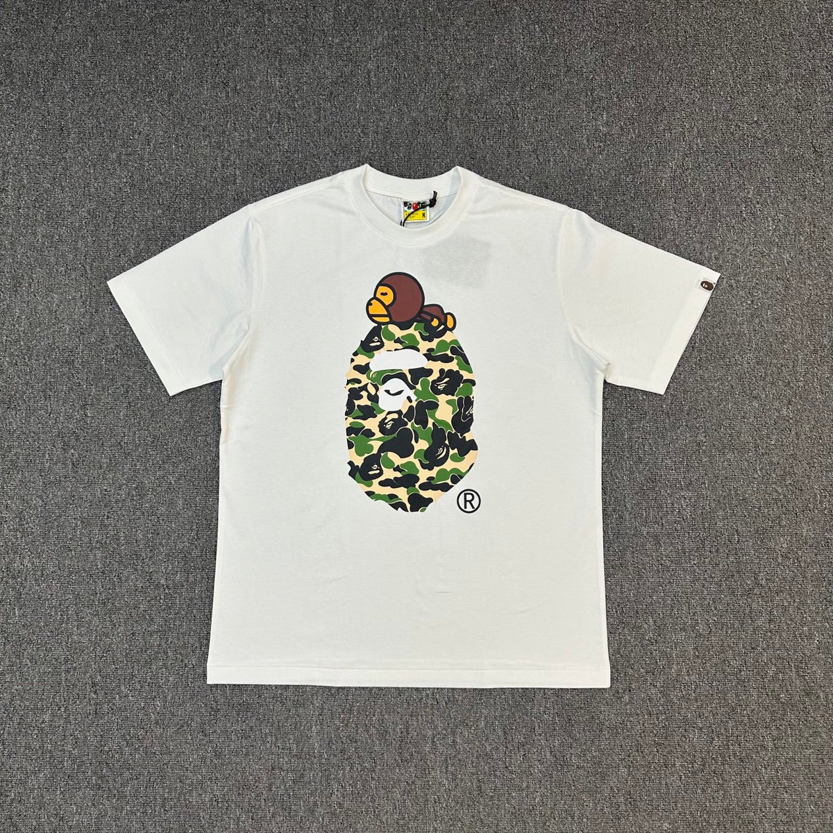 BAPE SS25 ABC Camo Baby Milo Ape Head Oversized Heavyweight Unisex T-Shirt