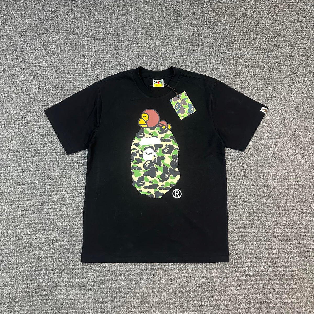 BAPE SS25 ABC Camo Baby Milo Ape Head Oversized Heavyweight Unisex T-Shirt