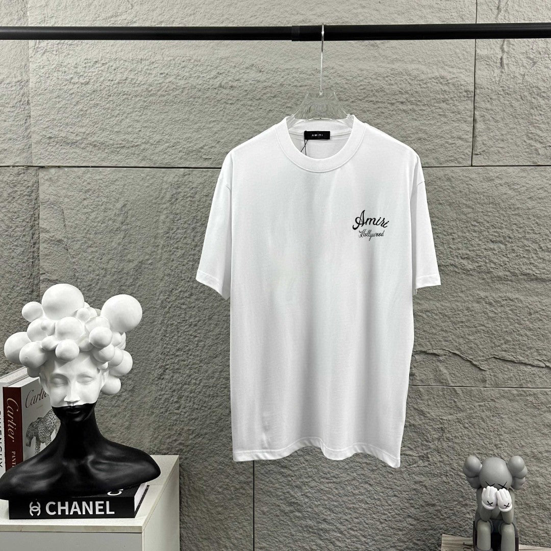 AMIRI Hollywood Script Logo Crew-Neck Short-Sleeve T-Shirt