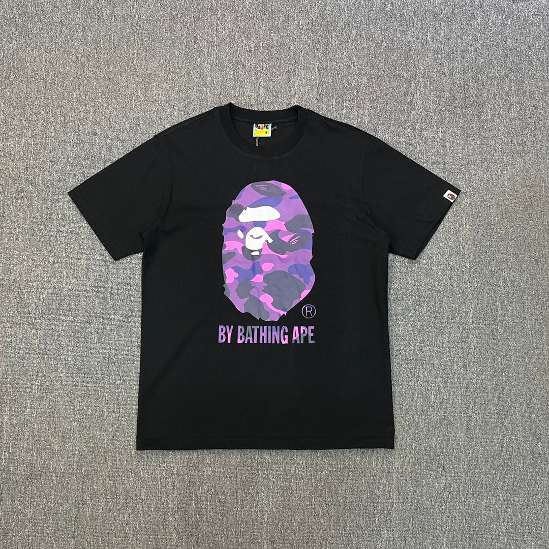 BAPE SS25 "By Bathing Ape" Camo-Fill Large Ape Head Oversized Heavyweight Unisex T-Shirt