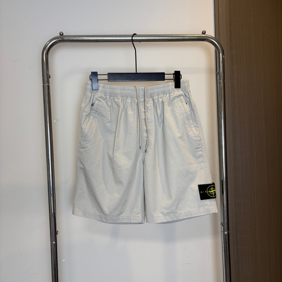 Stone Island Mid-Length Utility Cotton Shorts with Elasticated Waist and Compass Badge