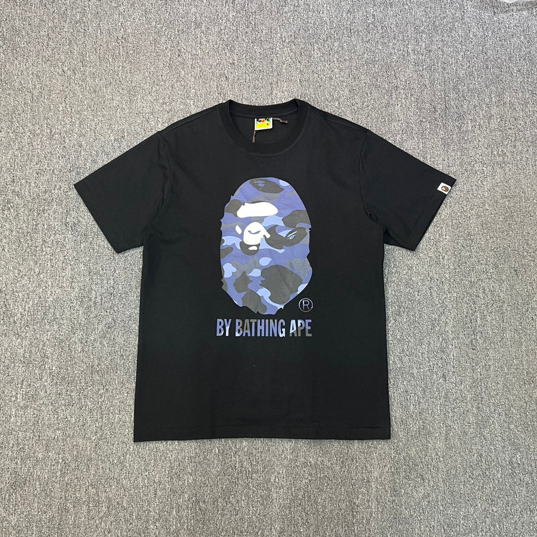 BAPE SS25 "By Bathing Ape" Camo-Fill Large Ape Head Oversized Heavyweight Unisex T-Shirt