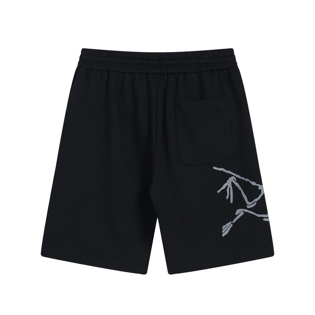 Arc'teryx Skeleton Fossil‑Bird Graphic Drawstring Sweat Shorts