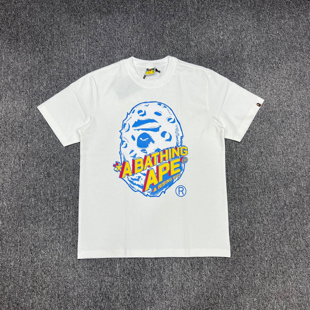 BAPE A Rising Bape Moon Ape Head Sci-Fi Comic Tee Oversized Unisex T-Shirt