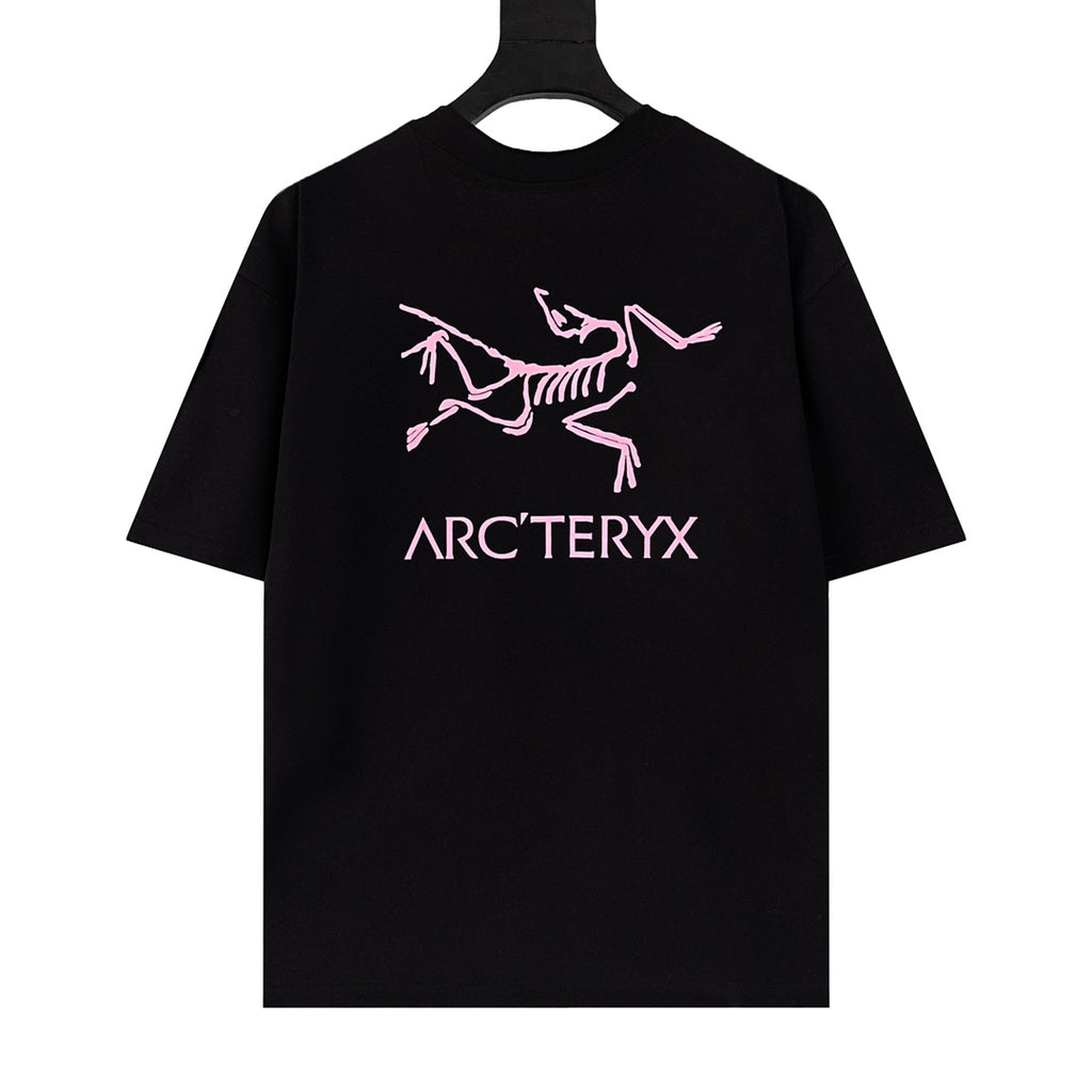 Arc'teryx Pink Fossil Bird Front‑Back Print SS T‑Shirt