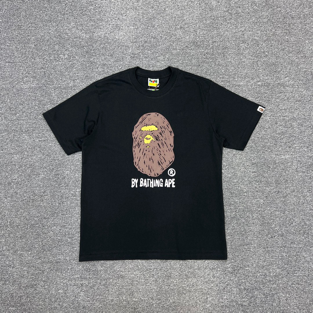 BAPE Fans Draw Hand-Drawn Sketch Ape Head Tee Oversized Unisex T-Shirt — By Bathing Ape