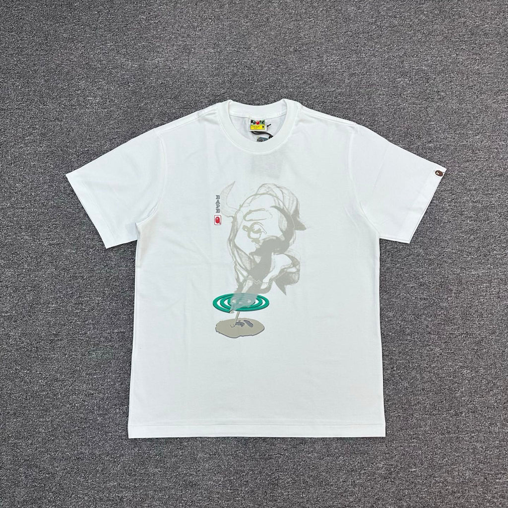 BAPE FW25 Mosquito Coil Ink Wash Ape Sumi-E Oversized Heavyweight Unisex T-Shirt