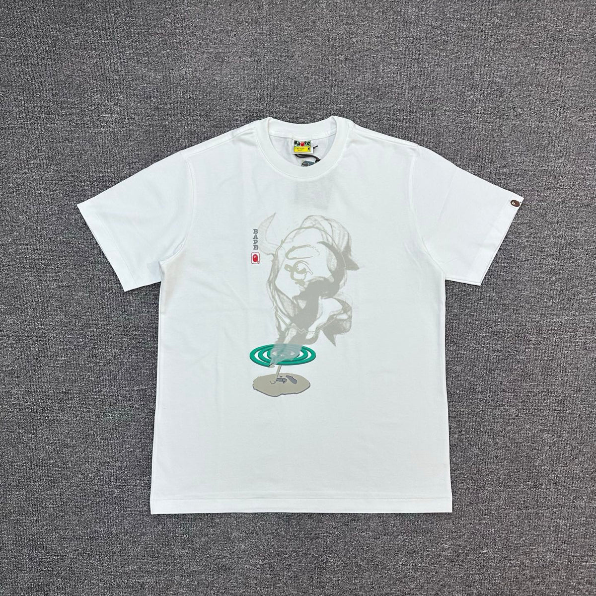 BAPE FW25 Mosquito Coil Ink Wash Ape Sumi-E Oversized Heavyweight Unisex T-Shirt
