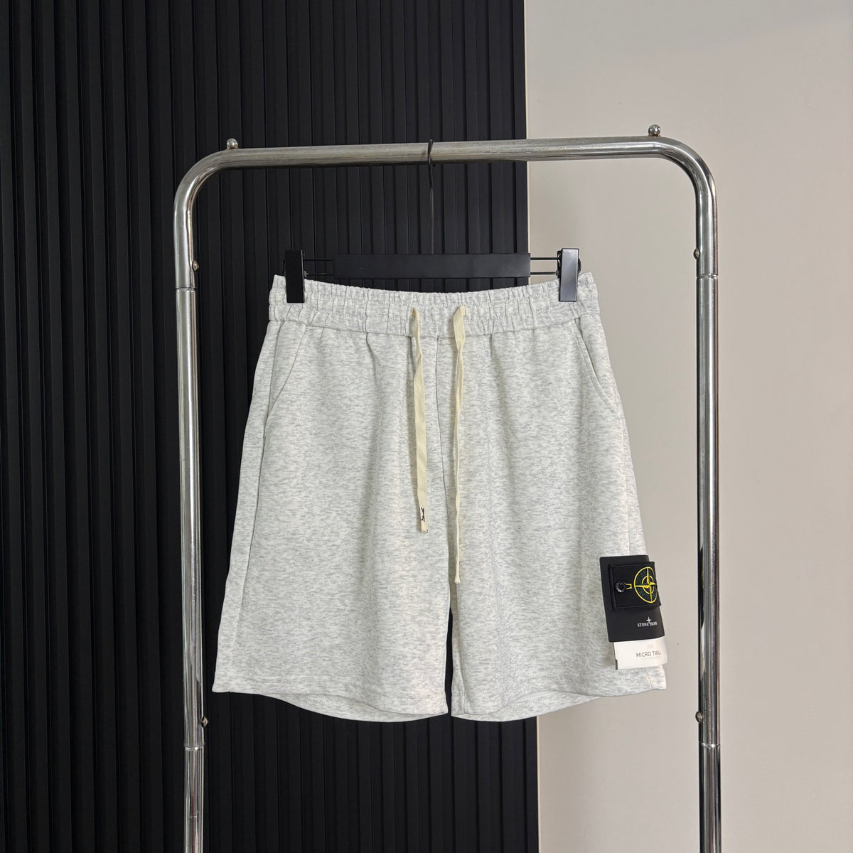Stone Island Cotton Fleece Sweat Shorts with Elasticated Drawstring Waist