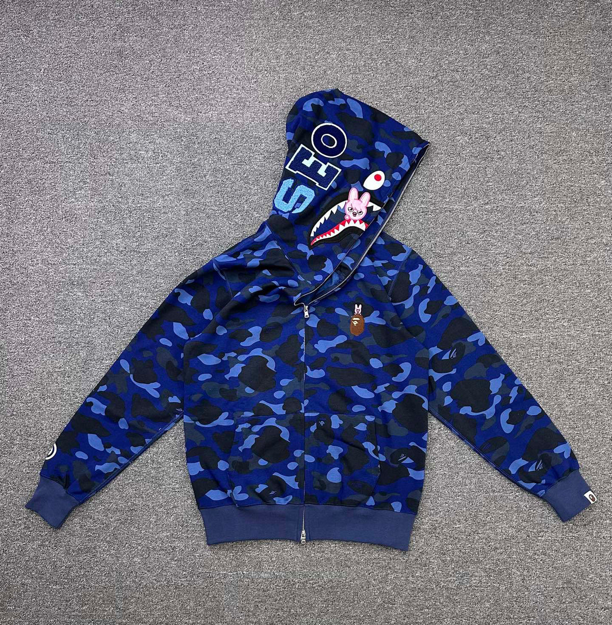 BAPE x Stray Kids FW25 Shark Full-Zip Hoodie