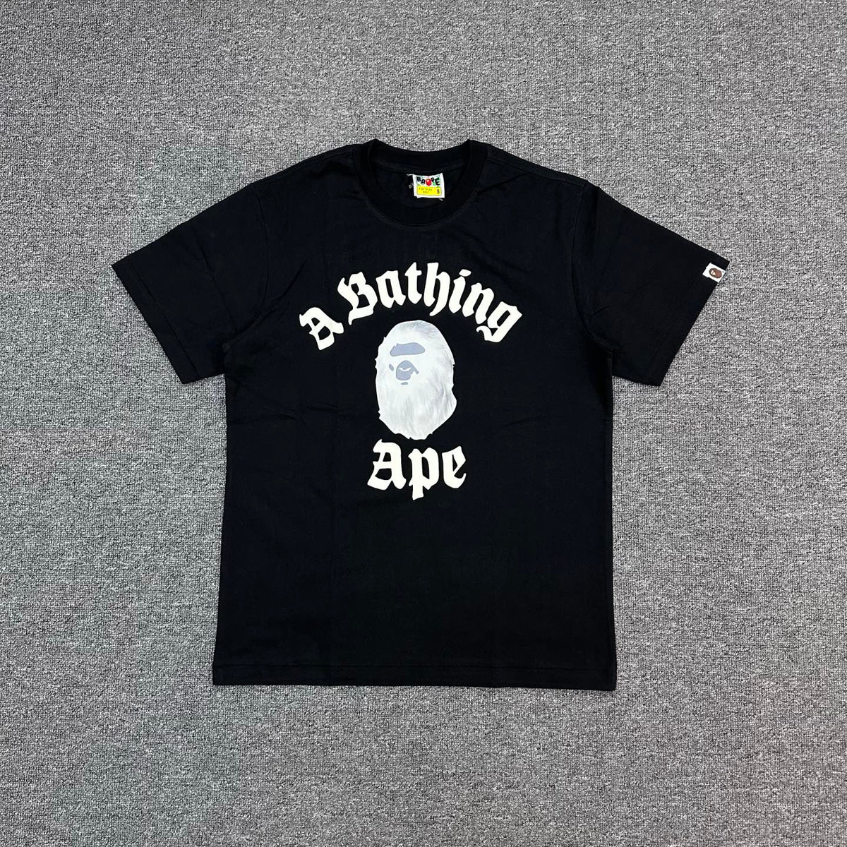 BAPE FW25 Old English Gothic Photorealistic Ape Face Oversized Heavyweight Unisex T-Shirt