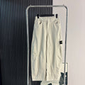 Stone Island Curved-Seam Wide Straight Cargo Trousers with Compass Badge
