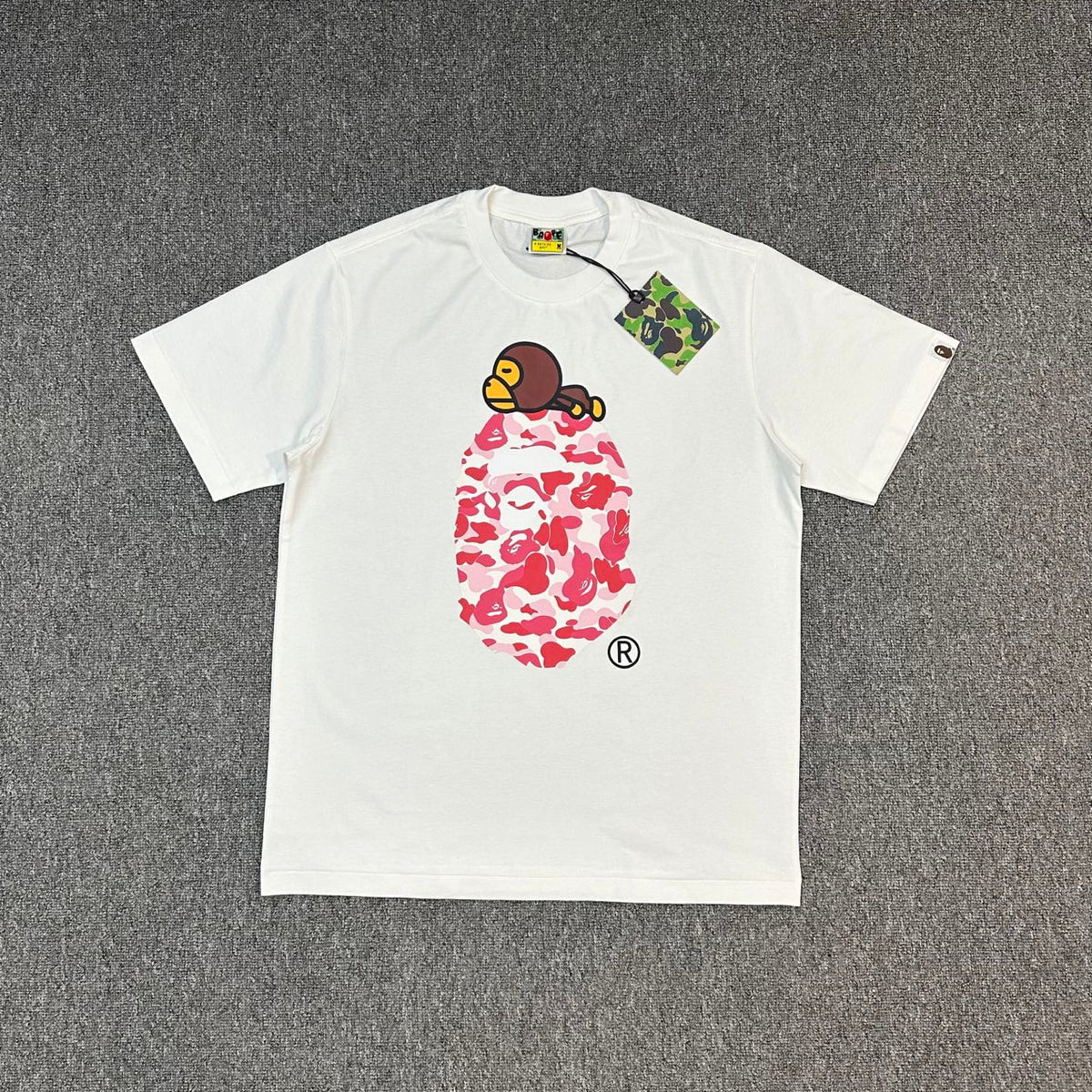 BAPE SS25 ABC Camo Baby Milo Ape Head Oversized Heavyweight Unisex T-Shirt