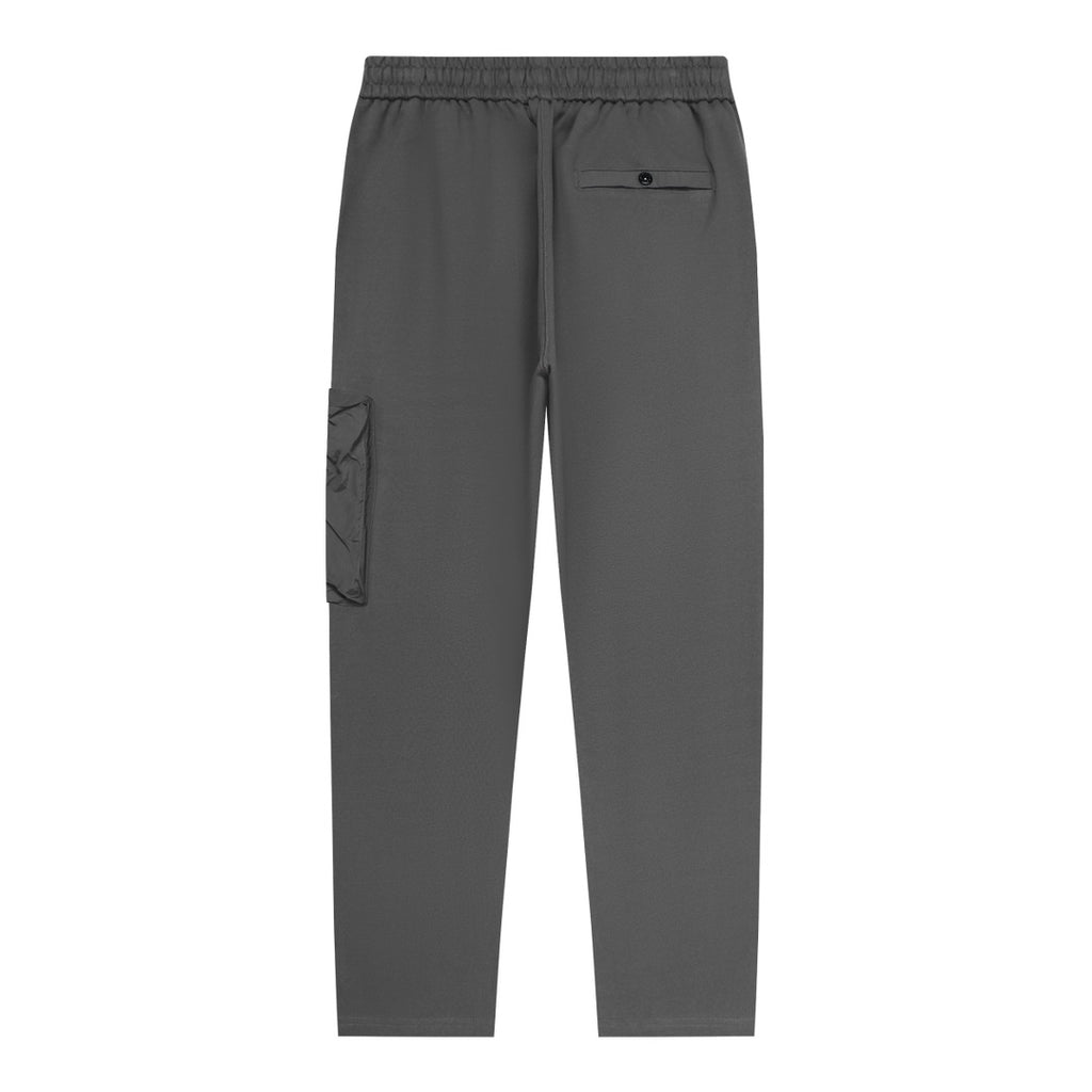 Stone Island Cargo Jogger Pants with Right Thigh Nylon Curved Flap Zip Pocket and Compass Badge