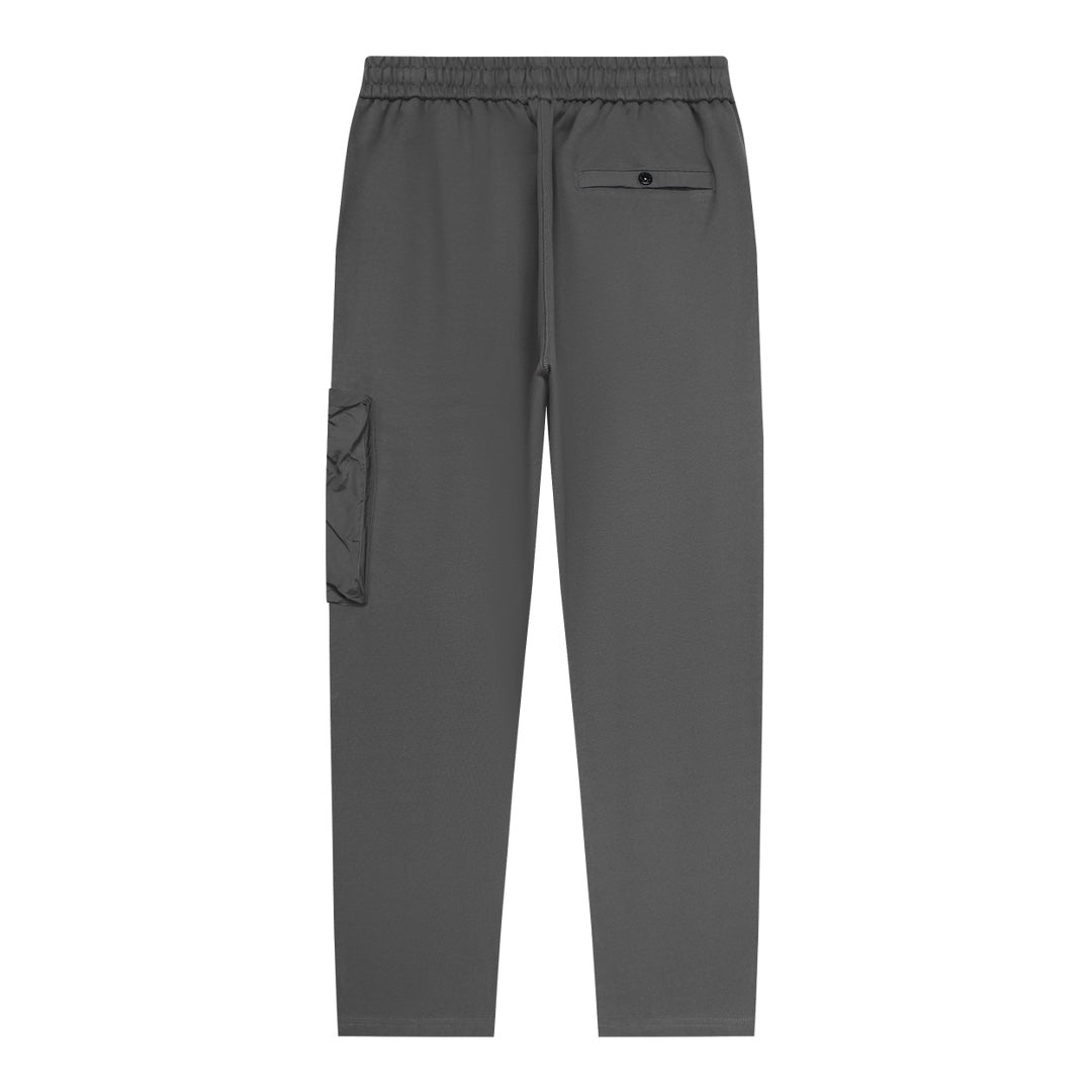 Stone Island Cargo Jogger Pants with Right Thigh Nylon Curved Flap Zip Pocket and Compass Badge