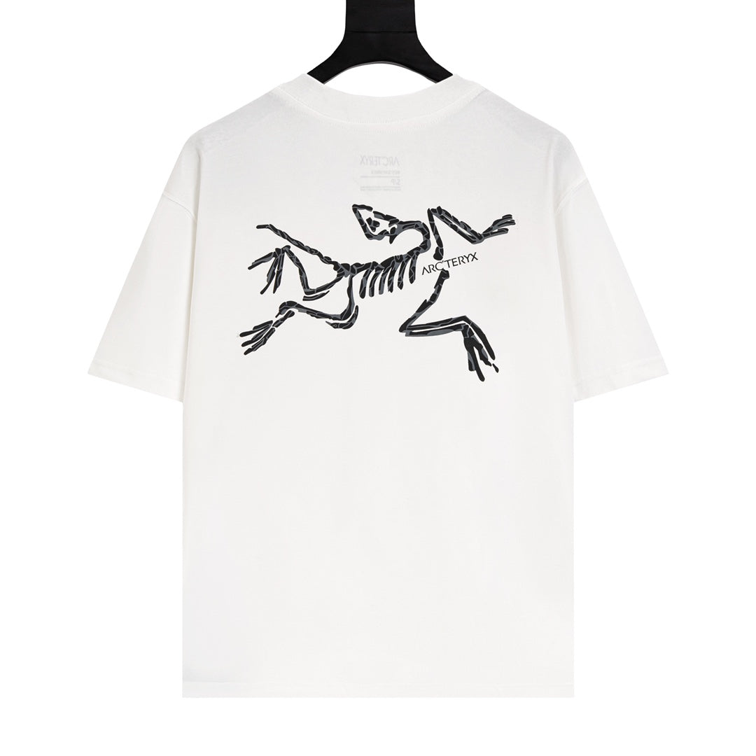 Arc'teryx Chest Bird Logo Back Marble‑Texture Fossil Bird SS T‑Shirt