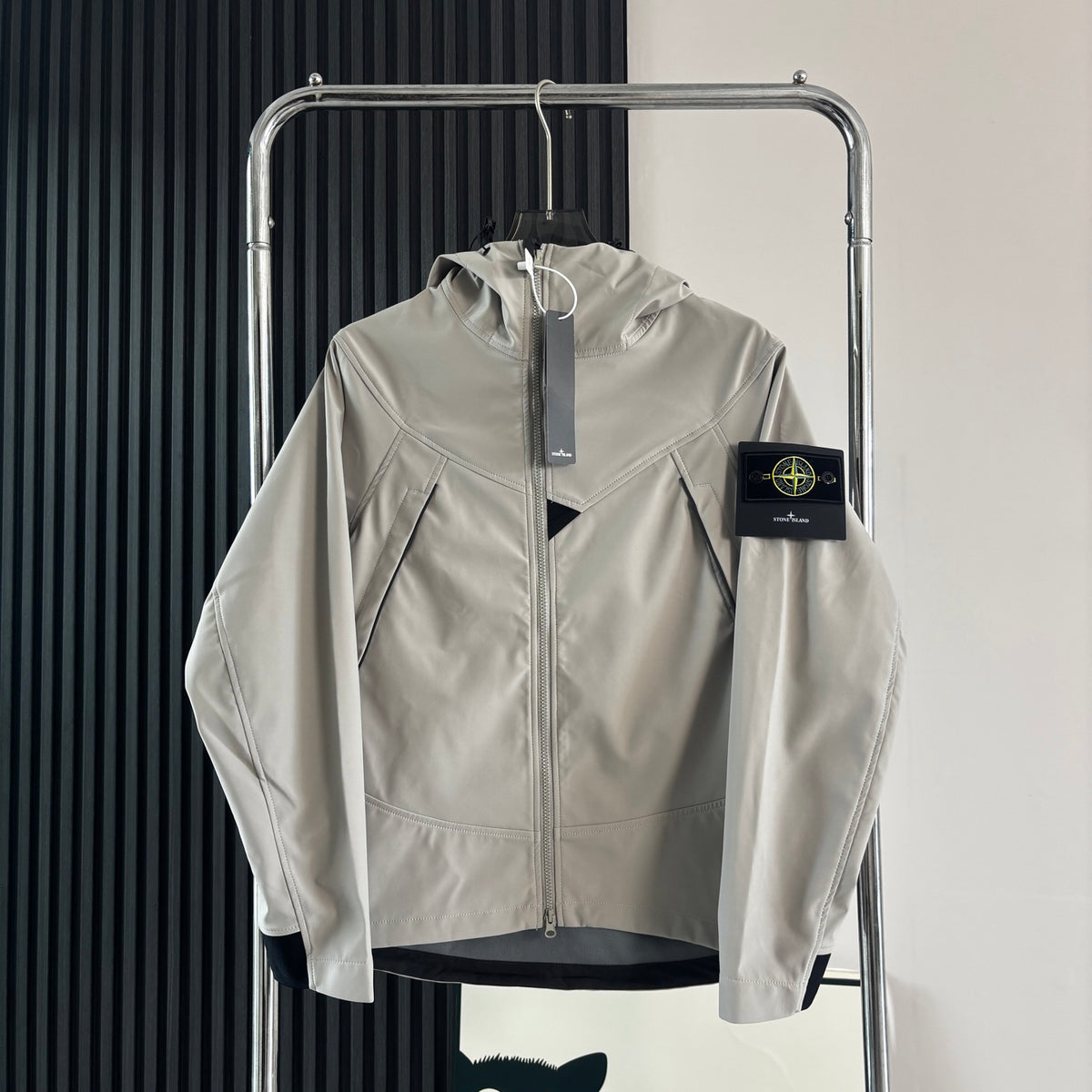 Stone Island Softshell Technical Hooded Jacket with Compass Badge