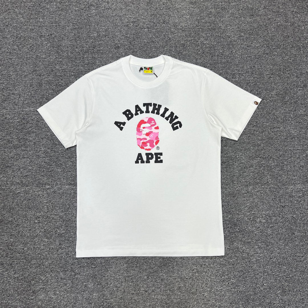 BAPE ABC Camo Ape Head College Tee Oversized Unisex T-Shirt