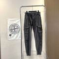 Stone Island Garment-Washed Cargo Jogger Pants with Compass Badge